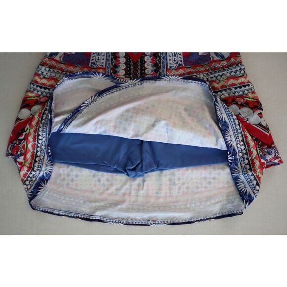 Lucky in Love GB08-Q33955 Women's Sz S Floral Printed Multi Pleated Skirt Skort - Picture 6 of 6